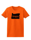 Oregon - United States Shape Womens T-Shirt by TooLoud-Womens T-Shirt-TooLoud-Orange-X-Small-Davson Sales