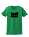 Oregon - United States Shape Womens T-Shirt by TooLoud-Womens T-Shirt-TooLoud-Kelly-Green-X-Small-Davson Sales