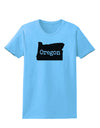 Oregon - United States Shape Womens T-Shirt by TooLoud-Womens T-Shirt-TooLoud-Aquatic-Blue-X-Small-Davson Sales