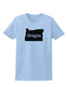 Oregon - United States Shape Womens T-Shirt by TooLoud-Womens T-Shirt-TooLoud-Light-Blue-X-Small-Davson Sales