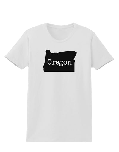 Oregon - United States Shape Womens T-Shirt by TooLoud-Womens T-Shirt-TooLoud-White-X-Small-Davson Sales