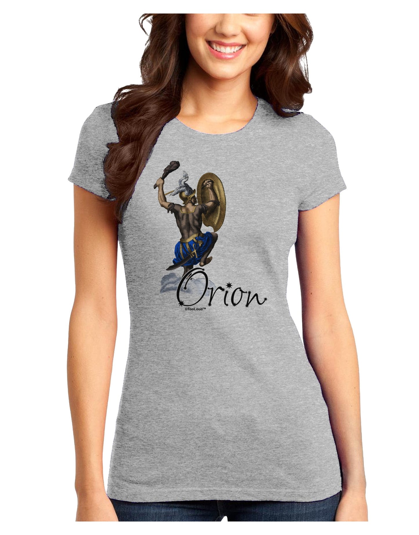 Orion Color Illustration Juniors T-Shirt-Womens Juniors T-Shirt-TooLoud-Ash-Gray-Juniors Fitted X-Small-Davson Sales