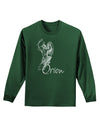 Orion Illustration Adult Long Sleeve Dark T-Shirt-TooLoud-Dark-Green-Small-Davson Sales