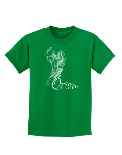 Orion Illustration Childrens Dark T-Shirt-Childrens T-Shirt-TooLoud-Kelly-Green-X-Small-Davson Sales
