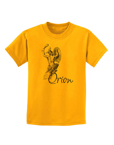 Orion Illustration Childrens T-Shirt-Childrens T-Shirt-TooLoud-Gold-X-Small-Davson Sales