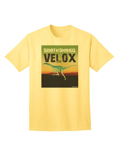 Ornithomimus Velox Adult T-Shirt with Customizable Name - A Must-Have for Bird Enthusiasts-Mens T-shirts-TooLoud-Yellow-Small-Davson Sales