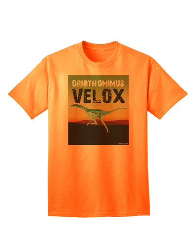 Ornithomimus Velox Adult T-Shirt with Customizable Name - A Must-Have for Bird Enthusiasts-Mens T-shirts-TooLoud-Neon-Orange-Small-Davson Sales