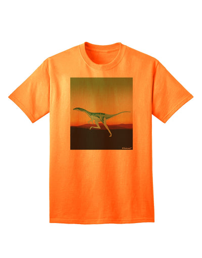 Ornithomimus Velox - Unbranded Adult T-Shirt Offered by TooLoud-Mens T-shirts-TooLoud-Neon-Orange-Small-Davson Sales