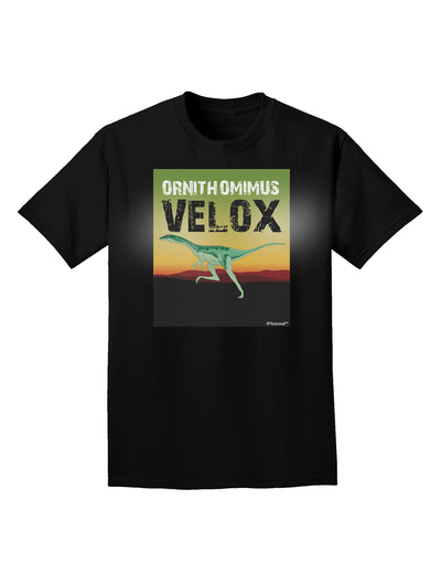 Ornithomimus Velox - With Name Adult Dark T-Shirt by TooLoud-Mens T-Shirt-TooLoud-Black-Small-Davson Sales