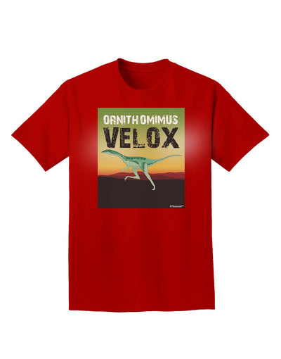 Ornithomimus Velox - With Name Adult Dark T-Shirt by TooLoud-Mens T-Shirt-TooLoud-Red-Small-Davson Sales