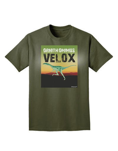 Ornithomimus Velox - With Name Adult Dark T-Shirt by TooLoud-Mens T-Shirt-TooLoud-Military-Green-Small-Davson Sales