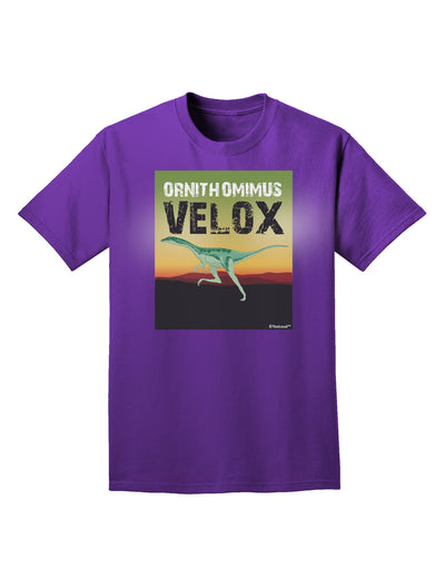 Ornithomimus Velox - With Name Adult Dark T-Shirt by TooLoud-Mens T-Shirt-TooLoud-Purple-Small-Davson Sales