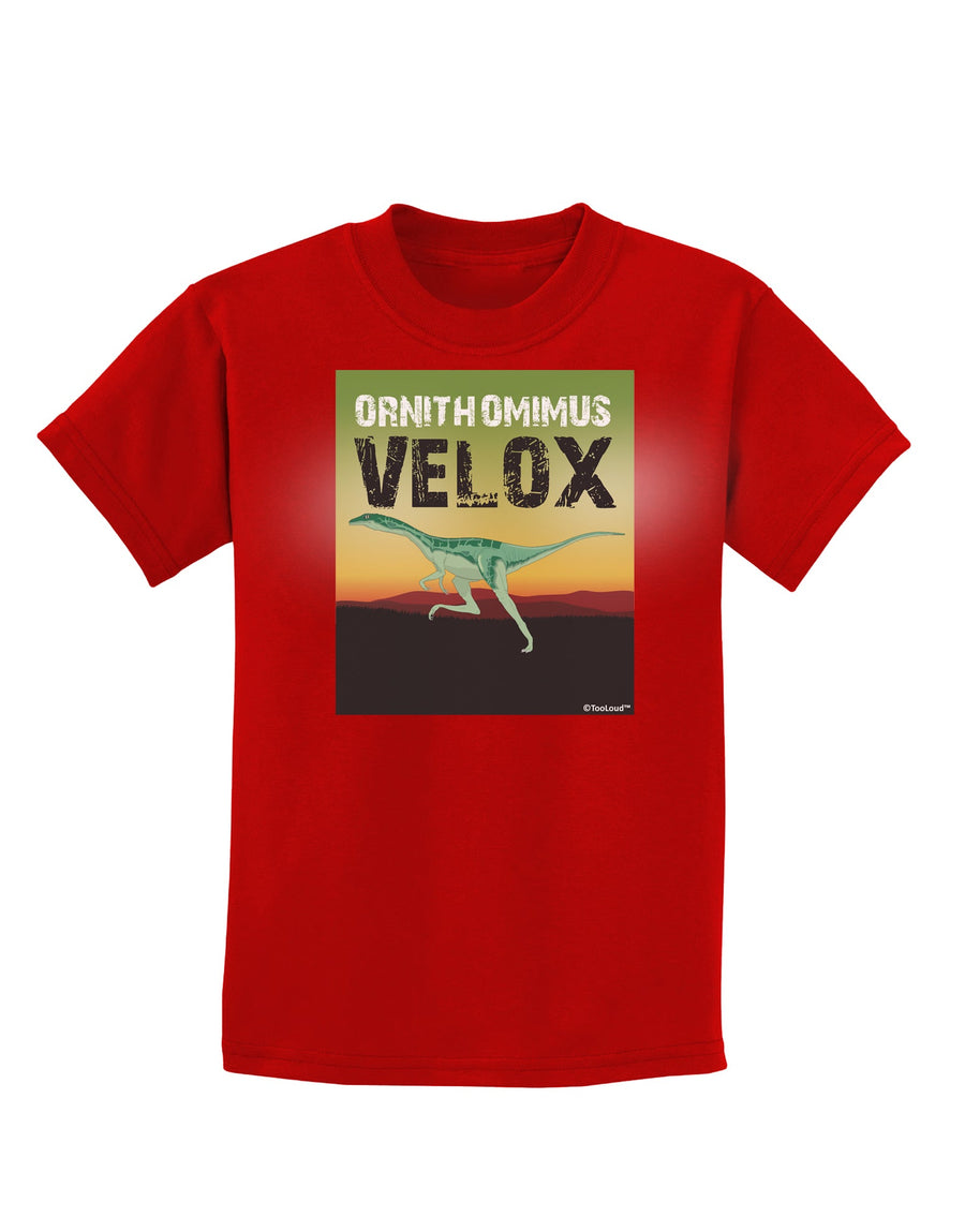 Ornithomimus Velox - With Name Childrens Dark T-Shirt by TooLoud-Childrens T-Shirt-TooLoud-Black-X-Small-Davson Sales