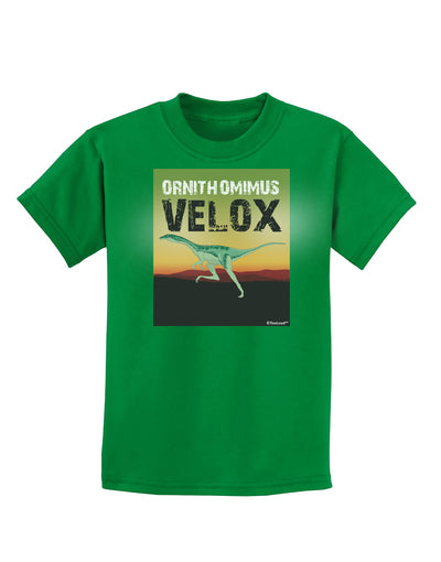 Ornithomimus Velox - With Name Childrens Dark T-Shirt by TooLoud-Childrens T-Shirt-TooLoud-Kelly-Green-X-Small-Davson Sales