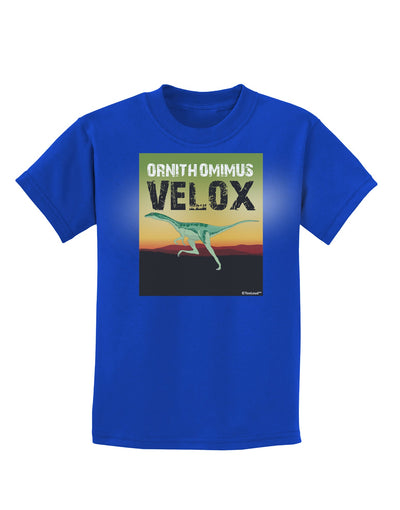 Ornithomimus Velox - With Name Childrens Dark T-Shirt by TooLoud-Childrens T-Shirt-TooLoud-Royal-Blue-X-Small-Davson Sales