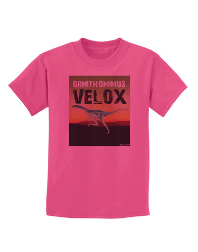 Ornithomimus Velox - With Name Childrens T-Shirt by TooLoud-Childrens T-Shirt-TooLoud-Sangria-X-Small-Davson Sales