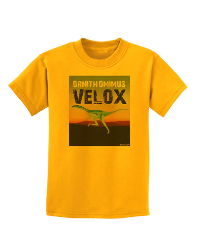 Ornithomimus Velox - With Name Childrens T-Shirt by TooLoud-Childrens T-Shirt-TooLoud-Gold-X-Small-Davson Sales