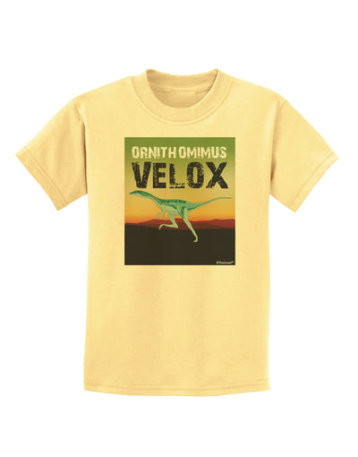 Ornithomimus Velox - With Name Childrens T-Shirt by TooLoud-Childrens T-Shirt-TooLoud-Daffodil-Yellow-X-Small-Davson Sales