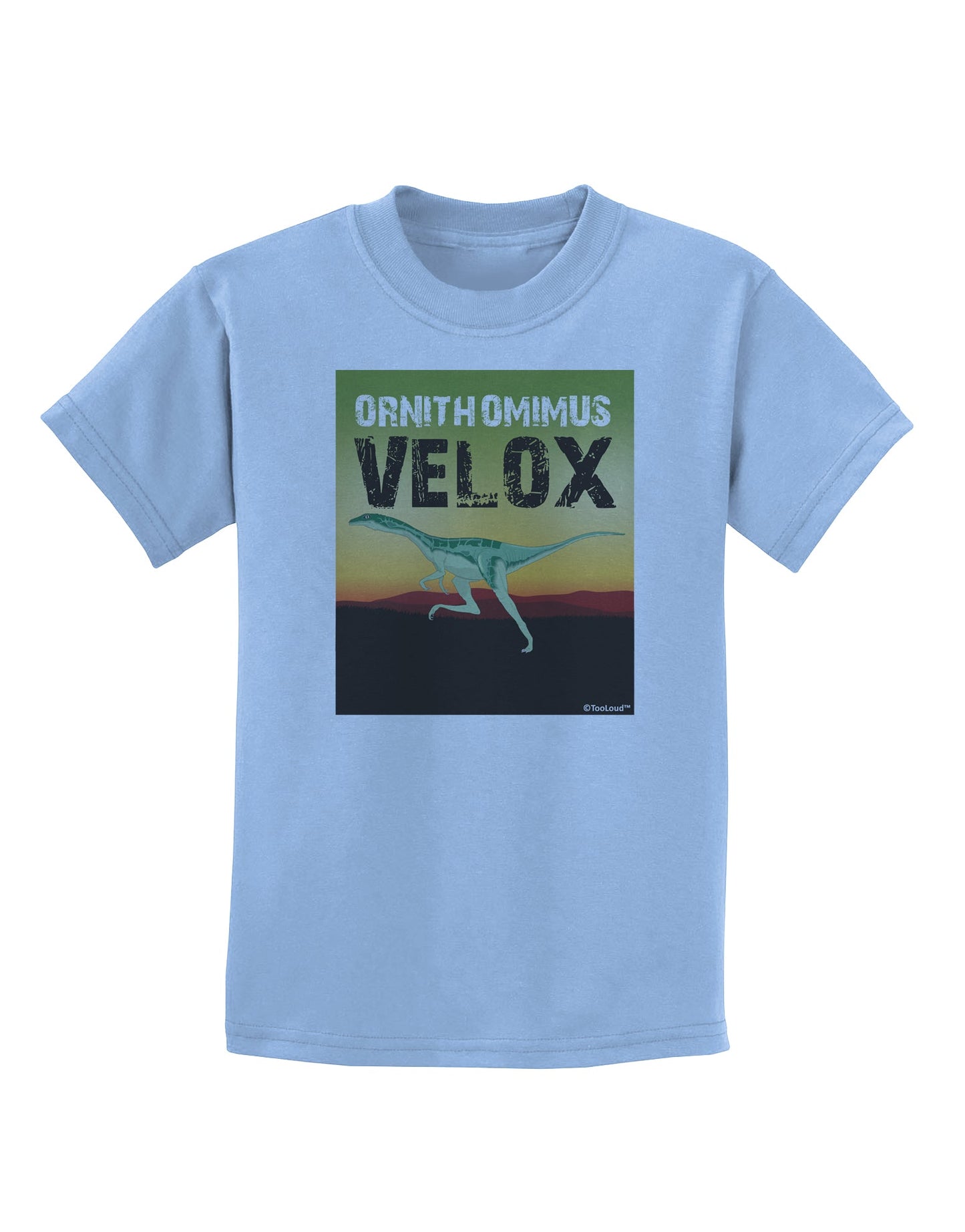 Ornithomimus Velox - With Name Childrens T-Shirt by TooLoud-Childrens T-Shirt-TooLoud-Light-Blue-X-Small-Davson Sales