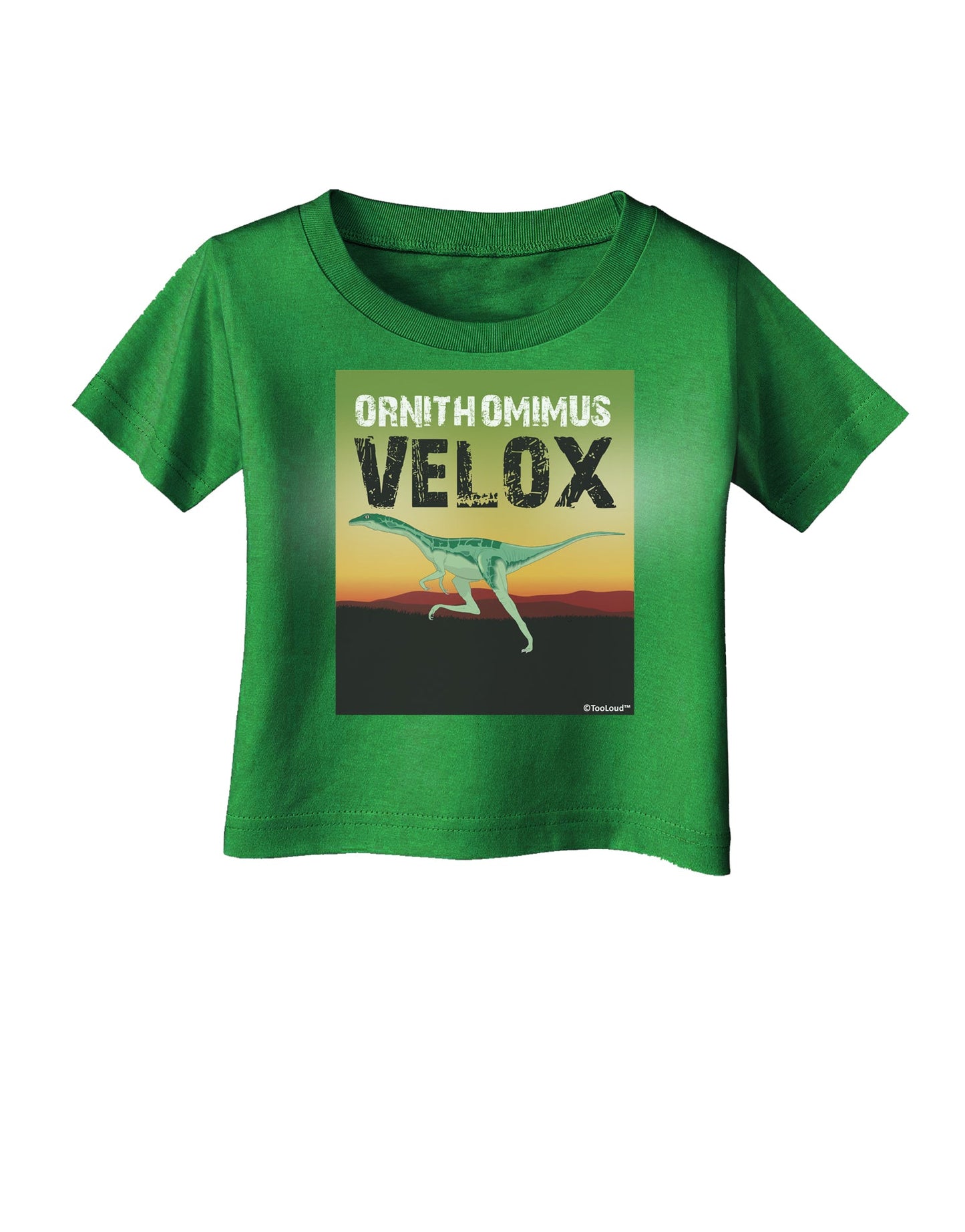 Ornithomimus Velox - With Name Infant T-Shirt Dark by TooLoud-Infant T-Shirt-TooLoud-Clover-Green-06-Months-Davson Sales