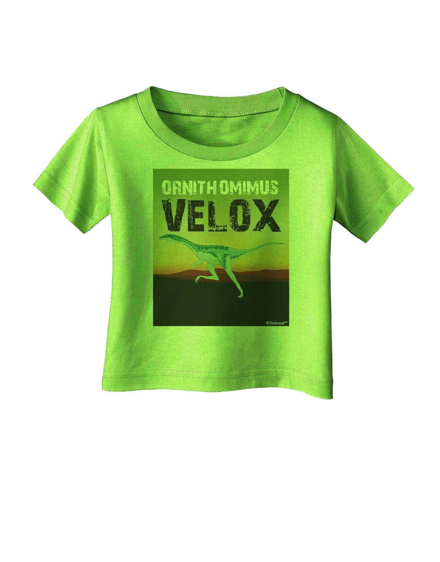Ornithomimus Velox - With Name Infant T-Shirt by TooLoud-Infant T-Shirt-TooLoud-Lime-Green-06-Months-Davson Sales