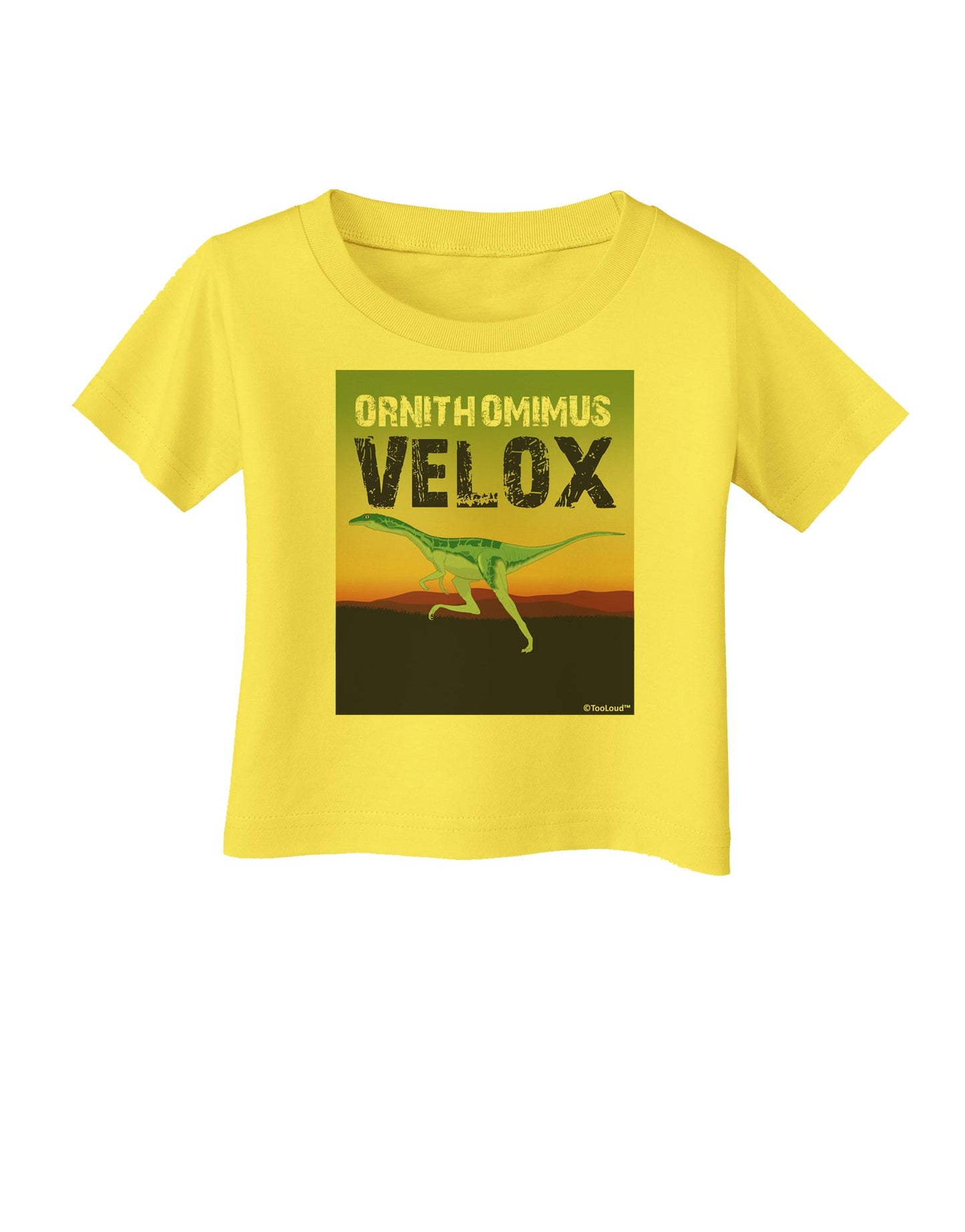 Ornithomimus Velox - With Name Infant T-Shirt by TooLoud-Infant T-Shirt-TooLoud-Yellow-06-Months-Davson Sales