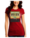 Ornithomimus Velox - With Name Juniors Crew Dark T-Shirt by TooLoud-T-Shirts Juniors Tops-TooLoud-Red-Juniors Fitted Small-Davson Sales