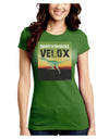 Ornithomimus Velox - With Name Juniors Crew Dark T-Shirt by TooLoud-T-Shirts Juniors Tops-TooLoud-Kiwi-Green-Juniors Fitted X-Small-Davson Sales