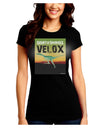 Ornithomimus Velox - With Name Juniors Crew Dark T-Shirt by TooLoud-T-Shirts Juniors Tops-TooLoud-Black-Juniors Fitted Small-Davson Sales