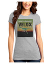 Ornithomimus Velox - With Name Juniors T-Shirt by TooLoud-Womens Juniors T-Shirt-TooLoud-Ash-Gray-Juniors Fitted X-Small-Davson Sales