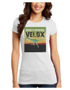 Ornithomimus Velox - With Name Juniors T-Shirt by TooLoud-Womens Juniors T-Shirt-TooLoud-White-Juniors Fitted X-Small-Davson Sales