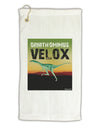 Ornithomimus Velox - With Name Micro Terry Gromet Golf Towel 16 x 25 inch by TooLoud-Golf Towel-TooLoud-White-Davson Sales