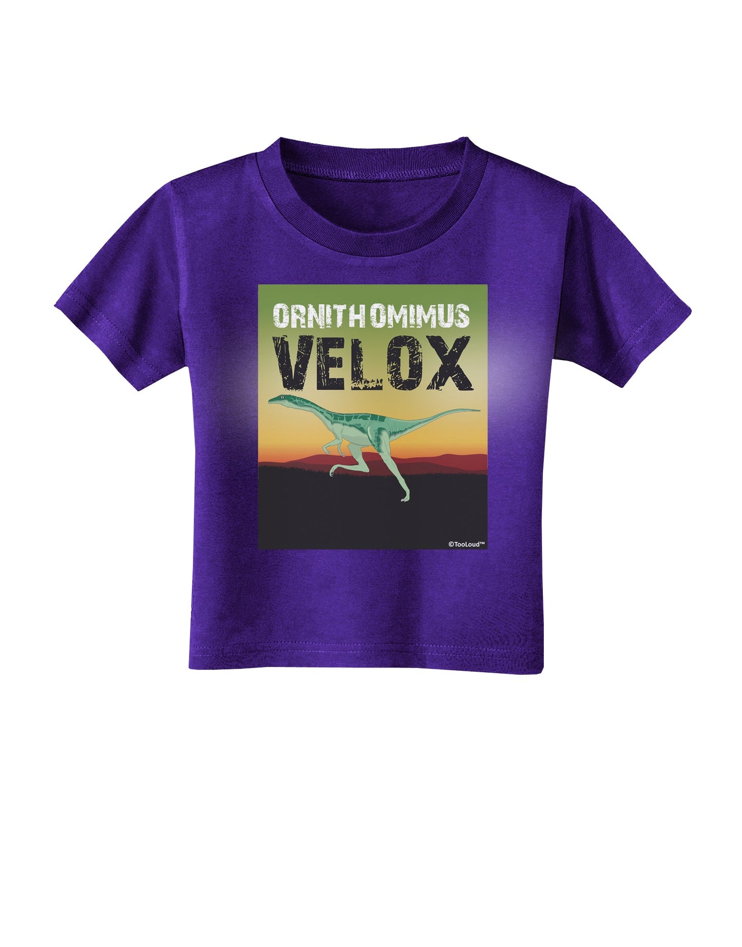 Ornithomimus Velox - With Name Toddler T-Shirt Dark by TooLoud-Toddler T-Shirt-TooLoud-Purple-2T-Davson Sales