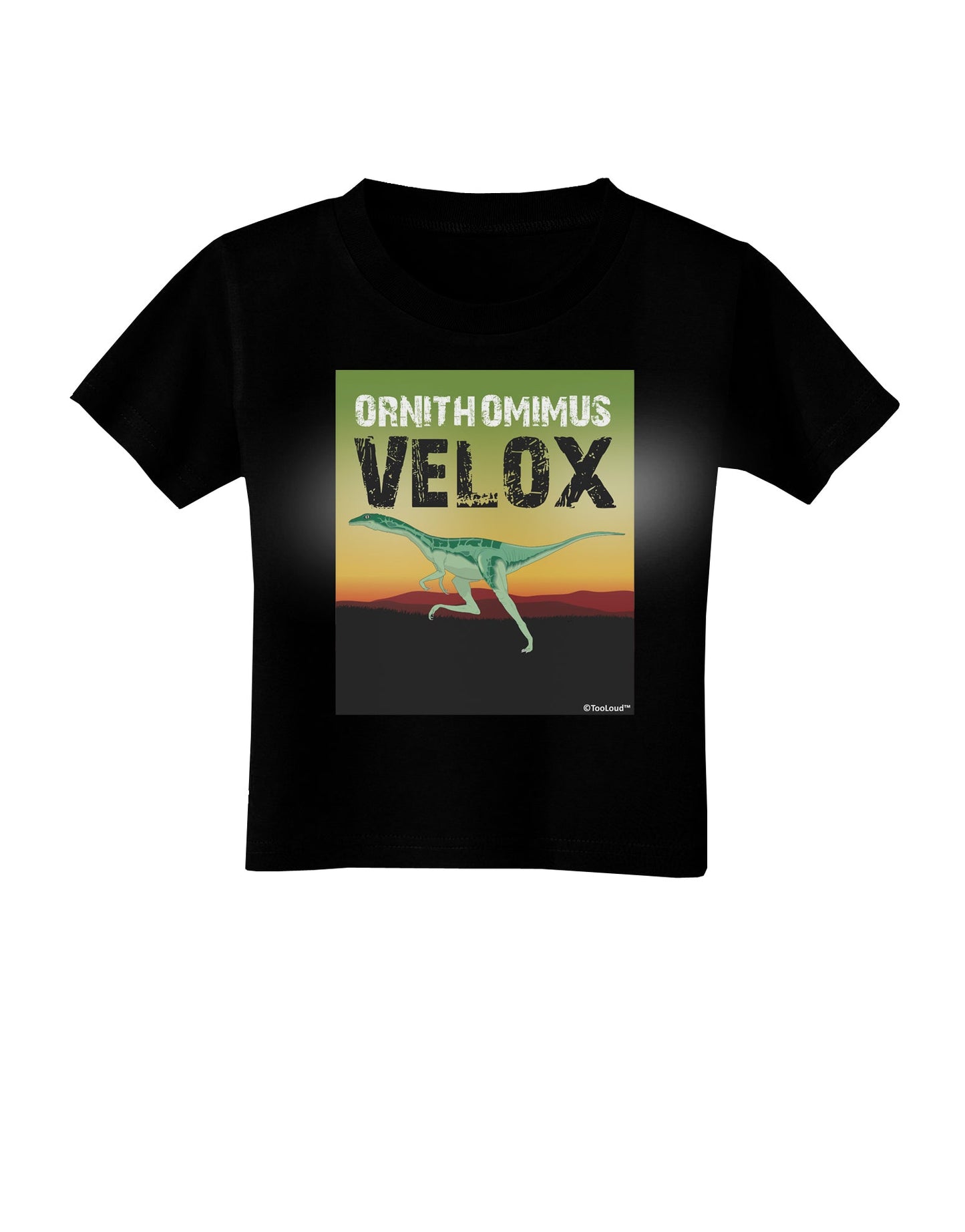 Ornithomimus Velox - With Name Toddler T-Shirt Dark by TooLoud-Toddler T-Shirt-TooLoud-Black-2T-Davson Sales