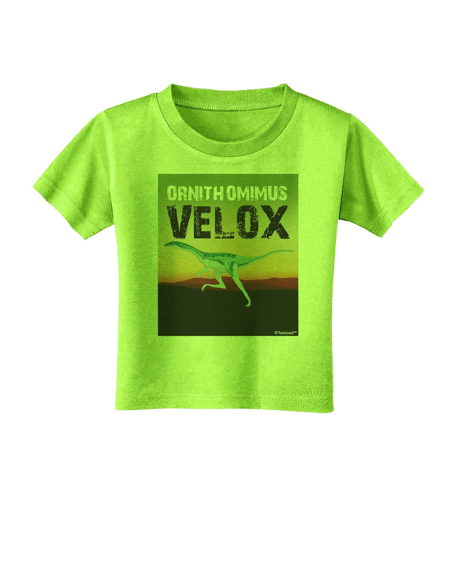 Ornithomimus Velox - With Name Toddler T-Shirt by TooLoud-Toddler T-Shirt-TooLoud-Lime-Green-2T-Davson Sales