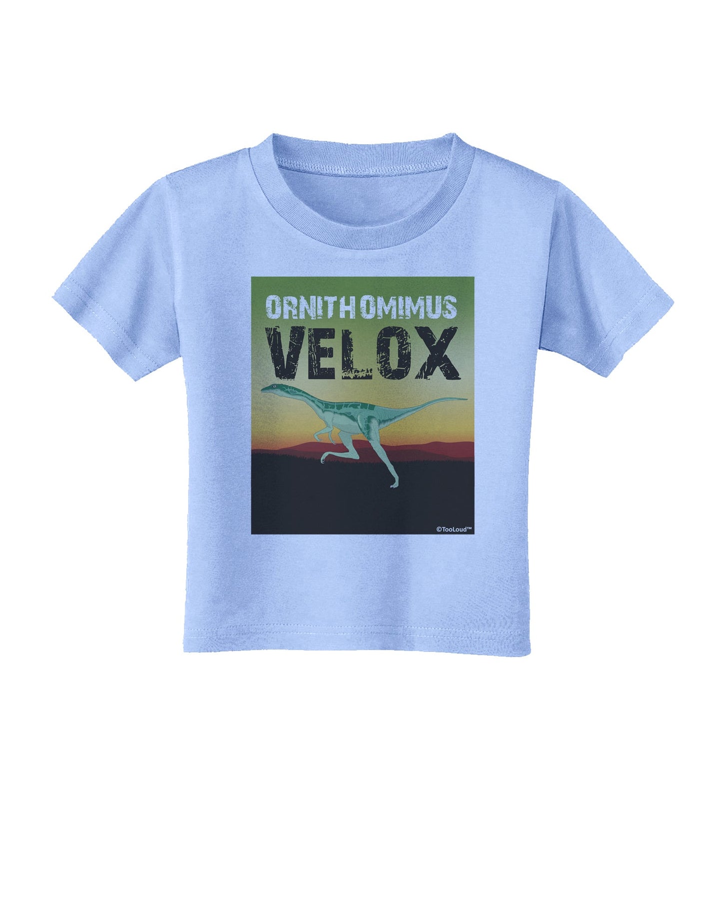 Ornithomimus Velox - With Name Toddler T-Shirt by TooLoud-Toddler T-Shirt-TooLoud-Aquatic-Blue-2T-Davson Sales