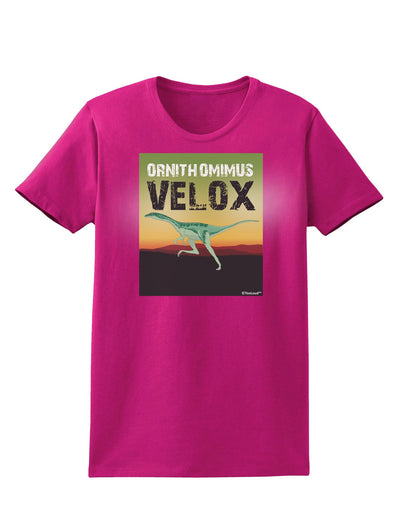 Ornithomimus Velox - With Name Womens Dark T-Shirt by TooLoud-Womens T-Shirt-TooLoud-Hot-Pink-Small-Davson Sales