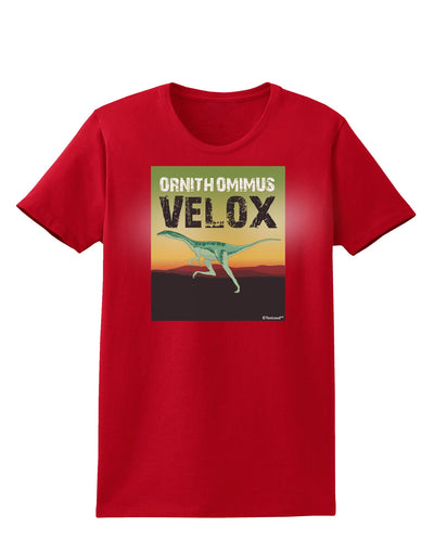 Ornithomimus Velox - With Name Womens Dark T-Shirt by TooLoud-Womens T-Shirt-TooLoud-Red-X-Small-Davson Sales