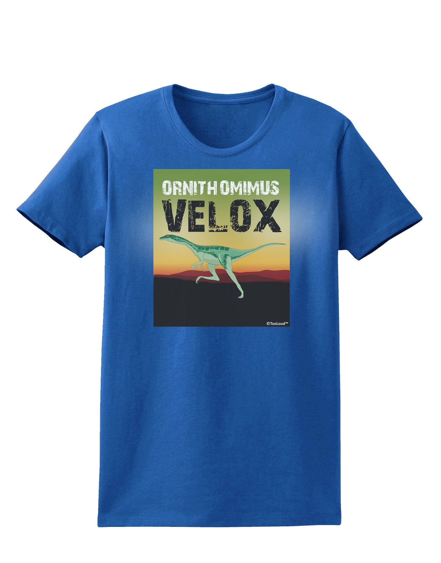 Ornithomimus Velox - With Name Womens Dark T-Shirt by TooLoud-Womens T-Shirt-TooLoud-Royal-Blue-X-Small-Davson Sales