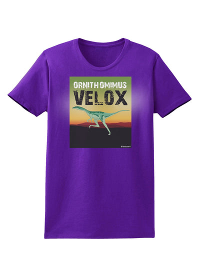 Ornithomimus Velox - With Name Womens Dark T-Shirt by TooLoud-Womens T-Shirt-TooLoud-Purple-X-Small-Davson Sales
