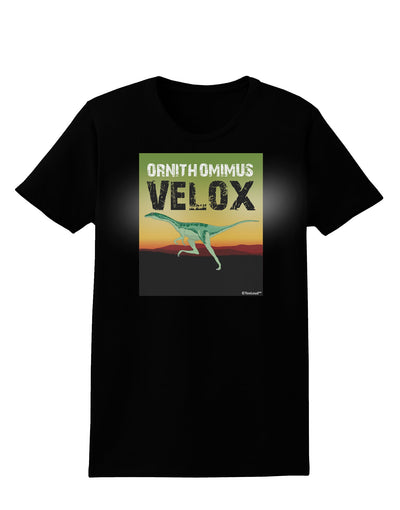Ornithomimus Velox - With Name Womens Dark T-Shirt by TooLoud-Womens T-Shirt-TooLoud-Black-X-Small-Davson Sales