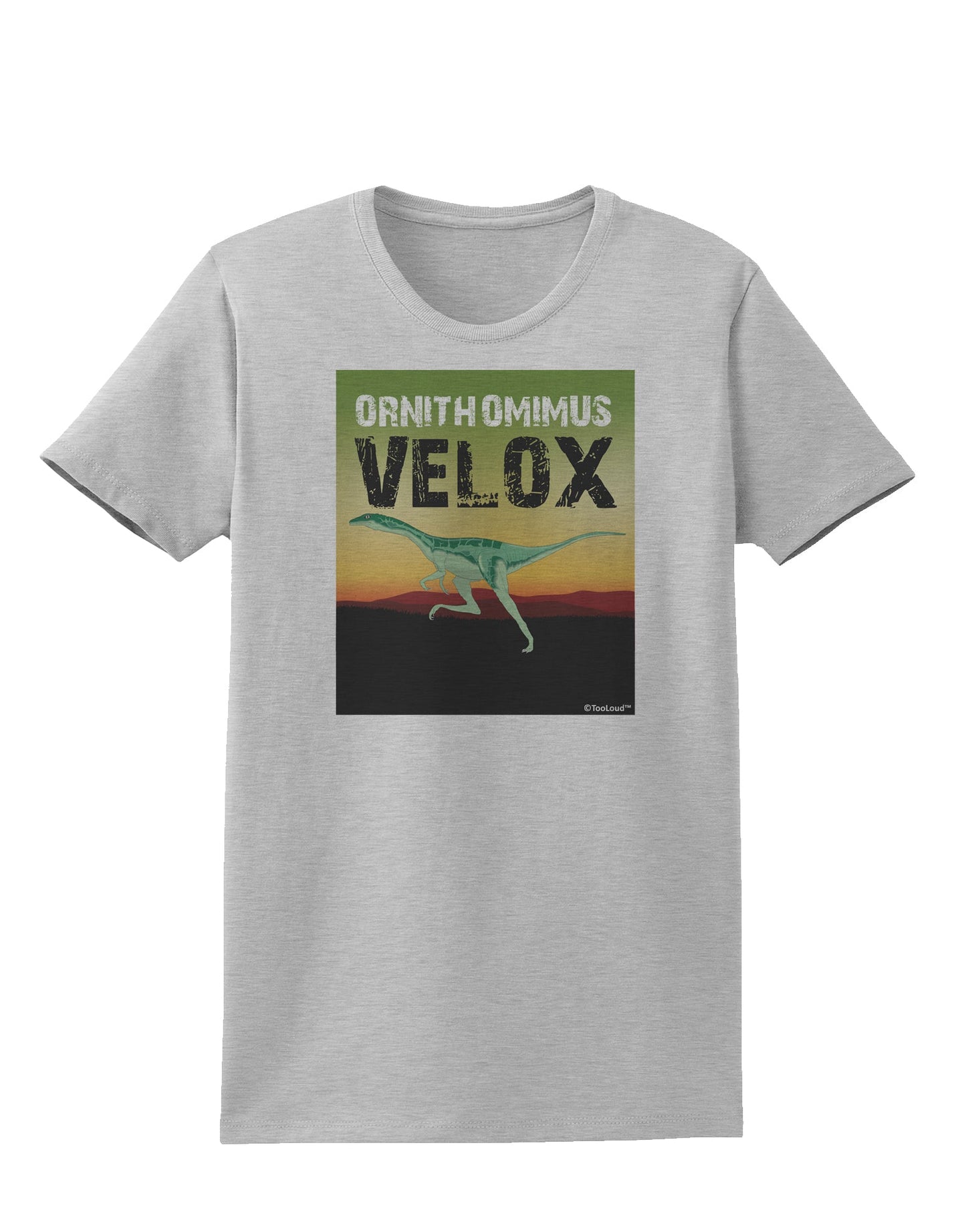 Ornithomimus Velox - With Name Womens T-Shirt by TooLoud-Womens T-Shirt-TooLoud-AshGray-X-Small-Davson Sales