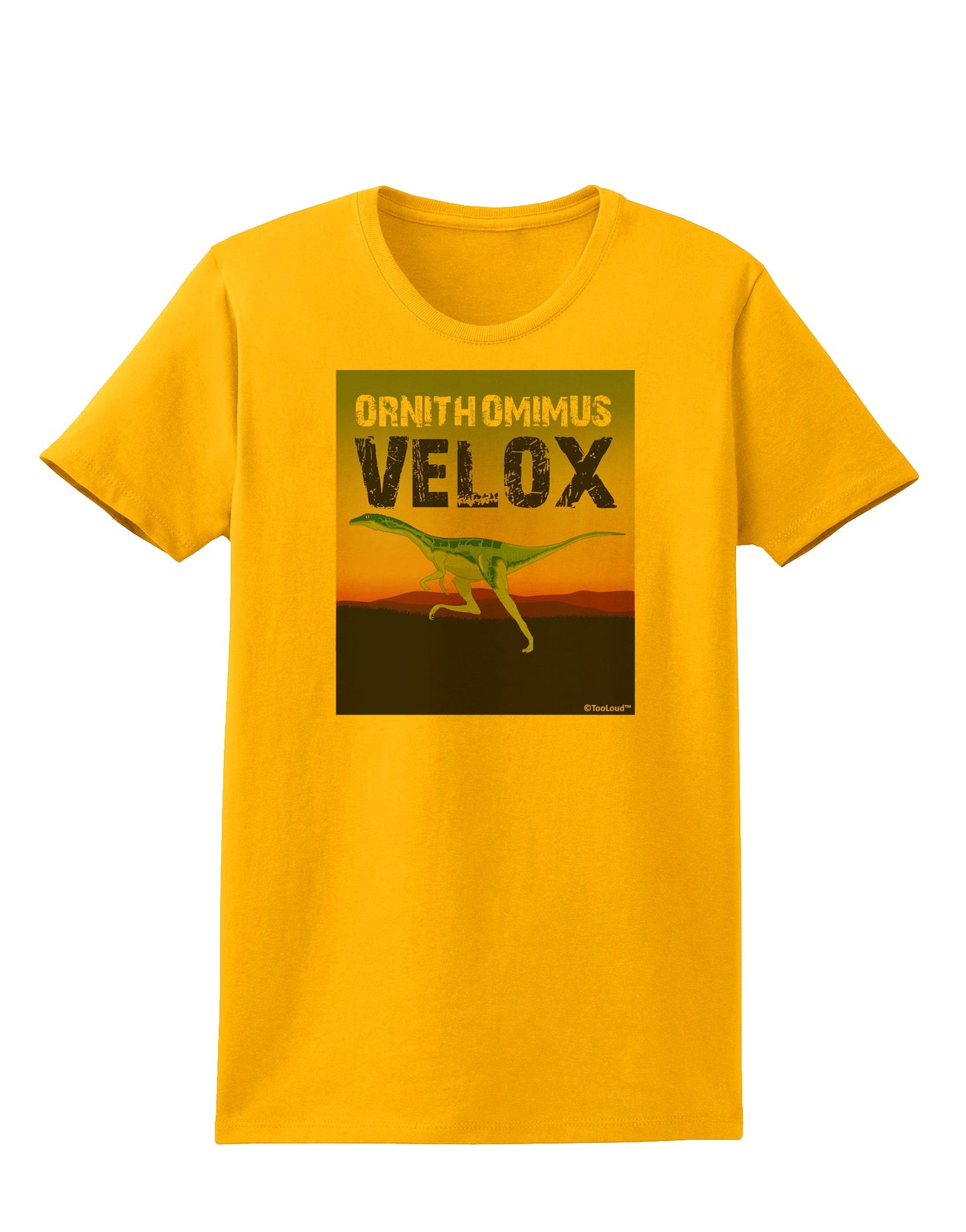 Ornithomimus Velox - With Name Womens T-Shirt by TooLoud-Womens T-Shirt-TooLoud-Gold-X-Small-Davson Sales