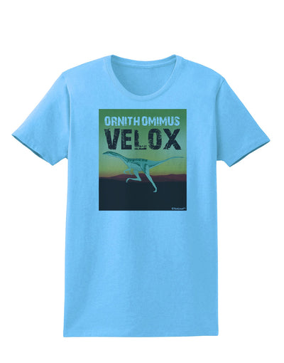 Ornithomimus Velox - With Name Womens T-Shirt by TooLoud-Womens T-Shirt-TooLoud-Aquatic-Blue-X-Small-Davson Sales