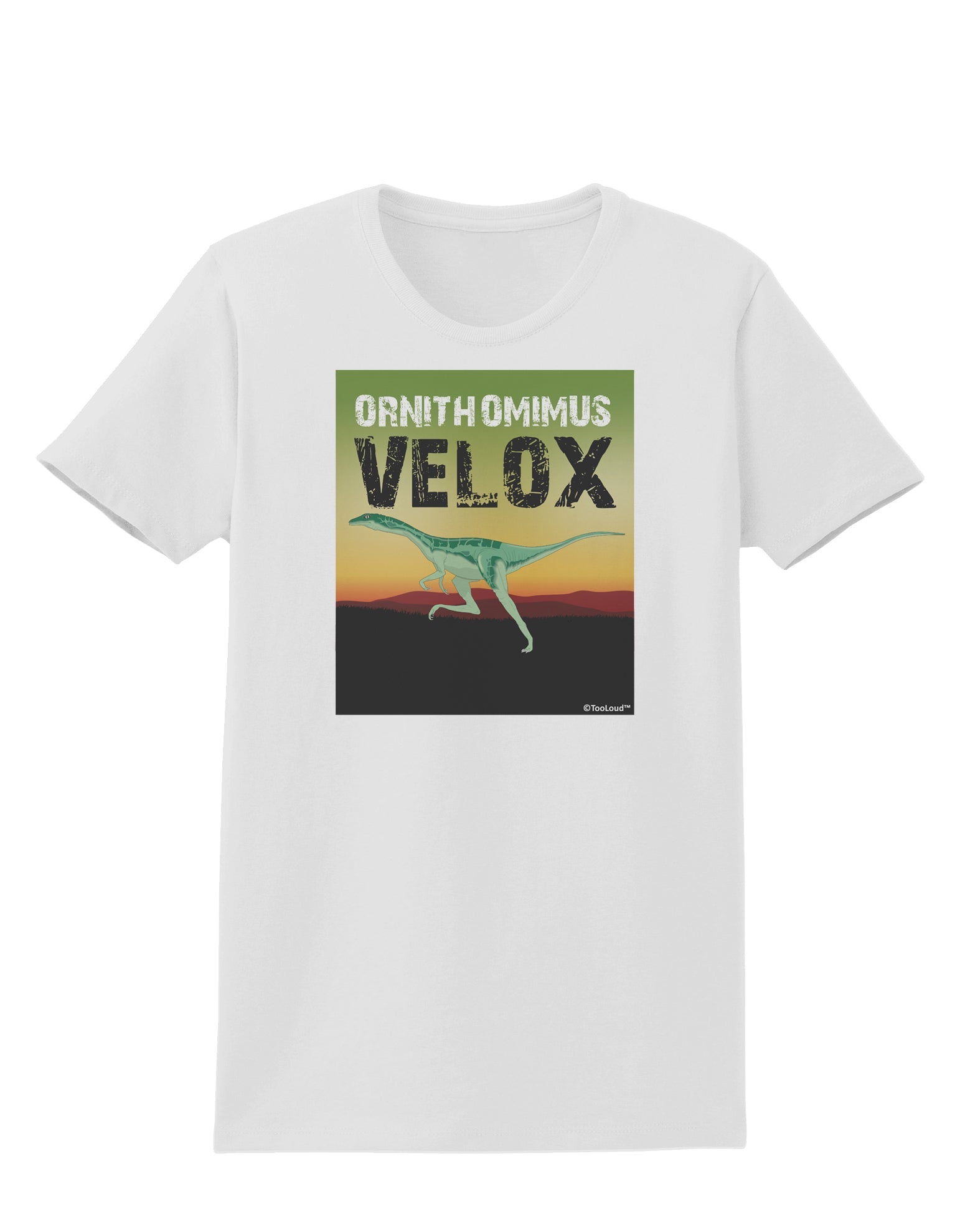 Ornithomimus Velox - With Name Womens T-Shirt by TooLoud-Womens T-Shirt-TooLoud-White-X-Small-Davson Sales