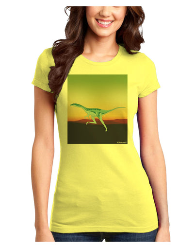 Ornithomimus Velox - Without Name Juniors T-Shirt by TooLoud-Womens Juniors T-Shirt-TooLoud-Yellow-Juniors Fitted X-Small-Davson Sales