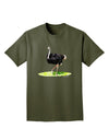 Ostrich Watercolor Adult Dark T-Shirt-Mens T-Shirt-TooLoud-Military-Green-Small-Davson Sales