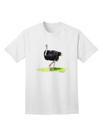 Ostrich Watercolor Adult T-Shirt-Mens T-Shirt-TooLoud-White-Small-Davson Sales