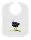 Ostrich Watercolor Baby Bib