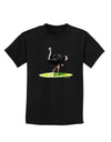 Ostrich Watercolor Childrens Dark T-Shirt-Childrens T-Shirt-TooLoud-Black-X-Small-Davson Sales